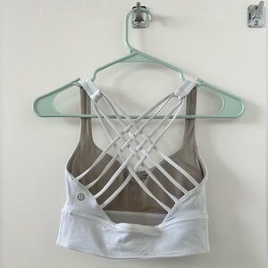 Lululemon free to be longline bra size 2 white